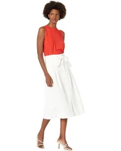 Anne Klein Shirts & Tops Women Micro Dot Printed Jersey Knit Sleeveless Scoop Neck Top -Deals Anne Klein Store 61jJ5L4N44S. AC SR736920