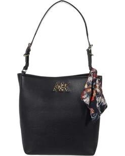 Anne Klein Handbags Women New Hardware Bucket Hobo