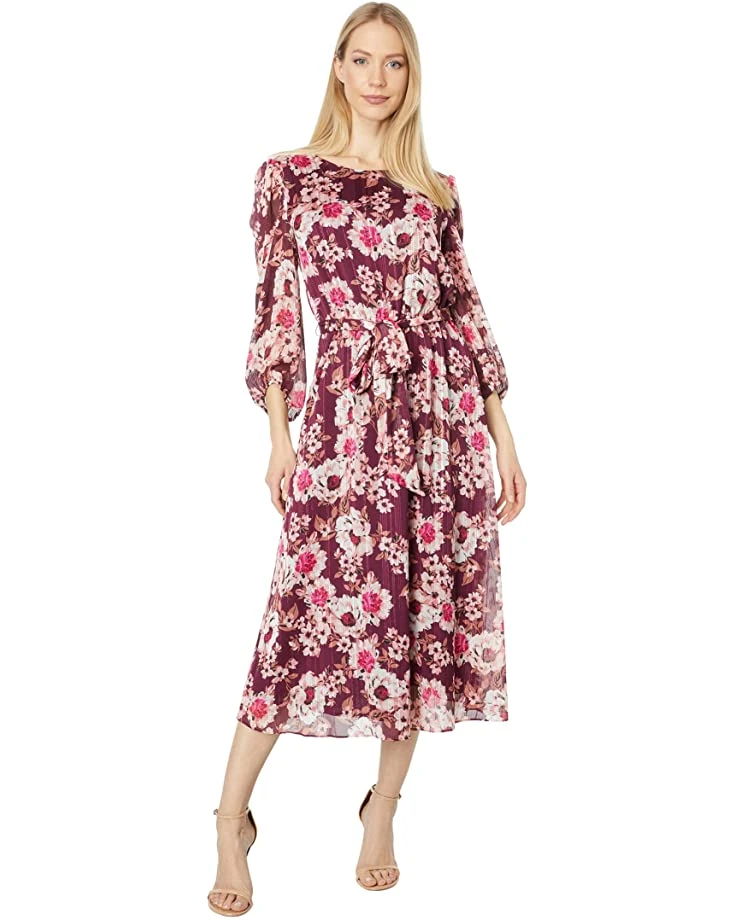 Anne Klein Dresses Women Floral Print Elastic Waist Dress 3 Anne Klein Dresses Women Floral Print Elastic Waist Dress