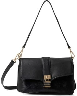 Anne Klein Handbags Women Soft Pebble/Faux Fur Crossbody