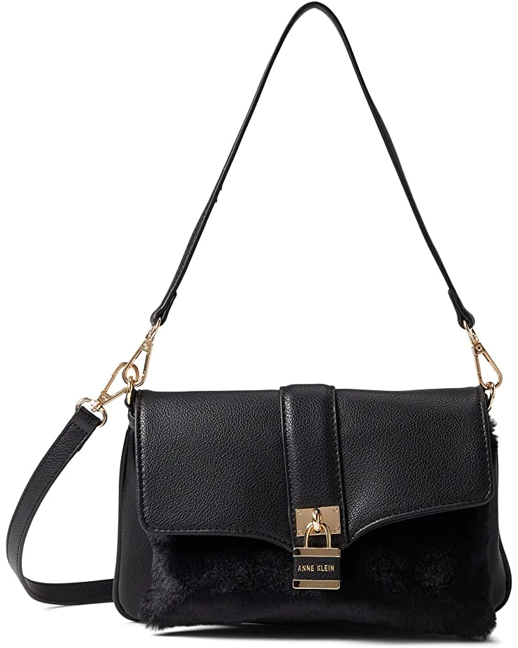 Anne Klein Handbags Women Soft Pebble/Faux Fur Crossbody 3 Anne Klein Handbags Women Soft Pebble/Faux Fur Crossbody