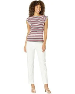 Anne Klein Shirts & Tops Women Multi Stripe Cap Sleeve Cotton Top 9 Anne Klein Shirts & Tops Women Multi Stripe Cap Sleeve Cotton Top -Deals Anne Klein Store 716UIvZCr S. AC SR736920
