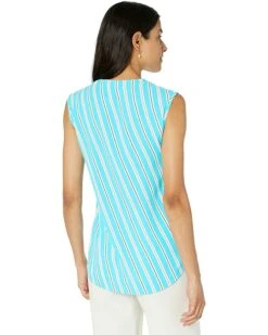 Anne Klein Shirts & Tops Women Bias Stripe Sleeveless Split-Neck Blouse 7 Anne Klein Shirts & Tops Women Bias Stripe Sleeveless Split-Neck Blouse -Deals Anne Klein Store 71fzeEPwvFS. AC SR736920