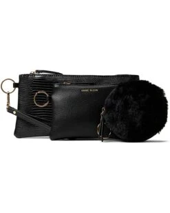 Anne Klein Handbags Women Mixed Media Wrislet & Pouch Set