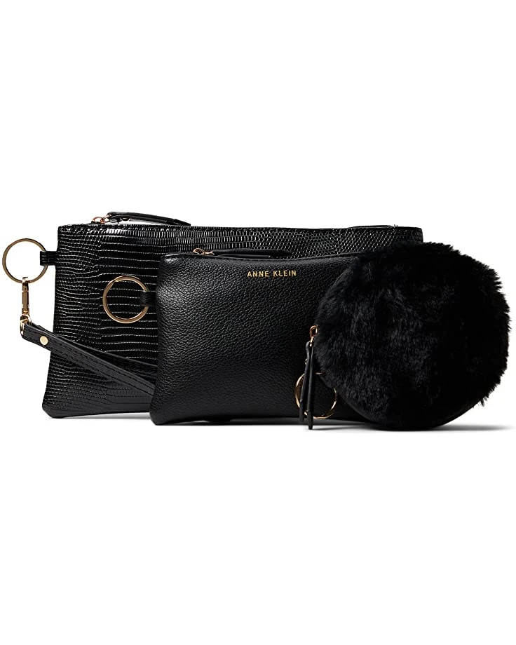 Anne Klein Handbags Women Mixed Media Wrislet & Pouch Set 3 Anne Klein Handbags Women Mixed Media Wrislet & Pouch Set