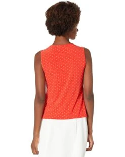 Anne Klein Shirts & Tops Women Micro Dot Printed Jersey Knit Sleeveless Scoop Neck Top -Deals Anne Klein Store 71u4 XaYyS. AC SR736920