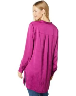 Anne Klein Shirts & Tops Women Charmeuse Nehru Tunic 7 Anne Klein Shirts & Tops Women Charmeuse Nehru Tunic -Deals Anne Klein Store 71x1LX3nML. AC SR736920