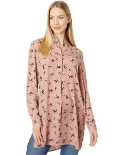 Anne Klein Shirts & Tops Women Oblong Printed Nehru Tunic
