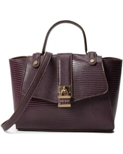 Anne Klein Handbags Women Lizard Satchel With Lock Hardware