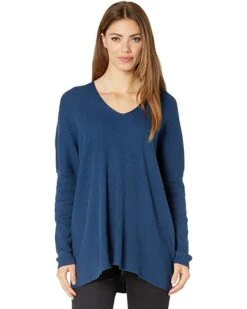 Anne Klein Sweaters Women V-Neck Ribbed Drop Shoulder Pullover