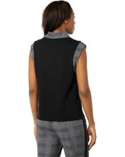 Anne Klein Shirts & Tops Women Mock Neck Vest Plaid & Serenity Knit 7 Anne Klein Shirts & Tops Women Mock Neck Vest Plaid & Serenity Knit -Deals Anne Klein Store 81mJhJ6aHaL. AC SR736920