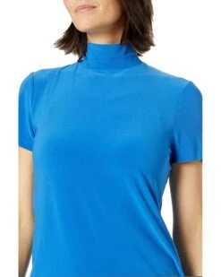 Anne Klein Shirts & Tops Women Solid Short Sleeve Mock -Deals Anne Klein Store 81nUvJOHSKL. AC SR736920
