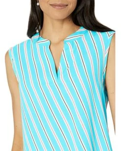 Anne Klein Shirts & Tops Women Bias Stripe Sleeveless Split-Neck Blouse 8 Anne Klein Shirts & Tops Women Bias Stripe Sleeveless Split-Neck Blouse -Deals Anne Klein Store 81qZFFC41aS. AC SR736920