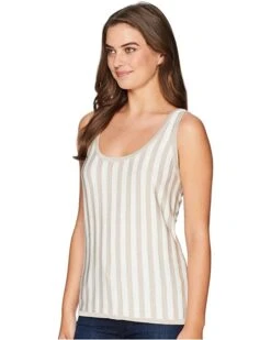Anne Klein Shirts & Tops Women Striped Scoop Neck Tank Top - Striped Knit -Deals Anne Klein Store 91 P9CryyCL. AC SR736920