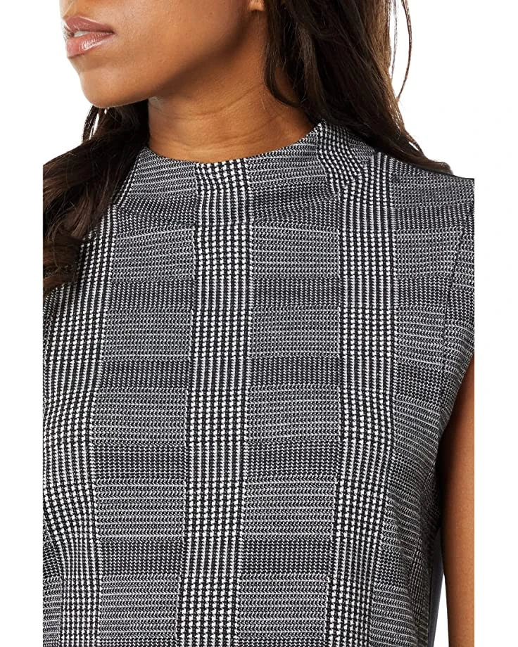Anne Klein Shirts & Tops Women Mock Neck Vest Plaid & Serenity Knit 5 Anne Klein Shirts & Tops Women Mock Neck Vest Plaid & Serenity Knit - Image 3