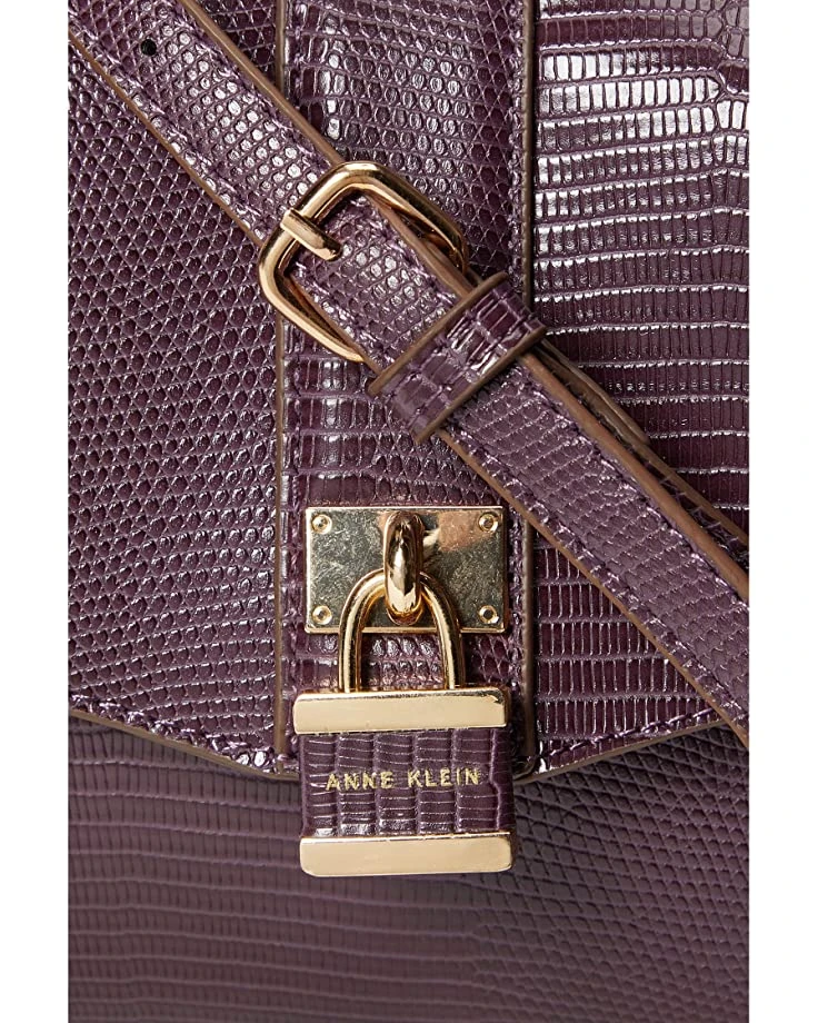 Anne Klein Handbags Women Lizard Satchel With Lock Hardware 6 Anne Klein Handbags Women Lizard Satchel With Lock Hardware - Image 4